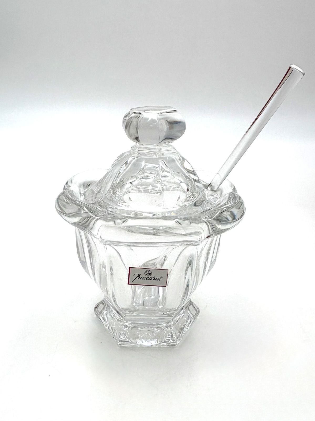 Baccarat バカラ ミズーリ シュガーポット マスタードポット ジャムポット スプーン付き クリスタルガラス 小物入れ き