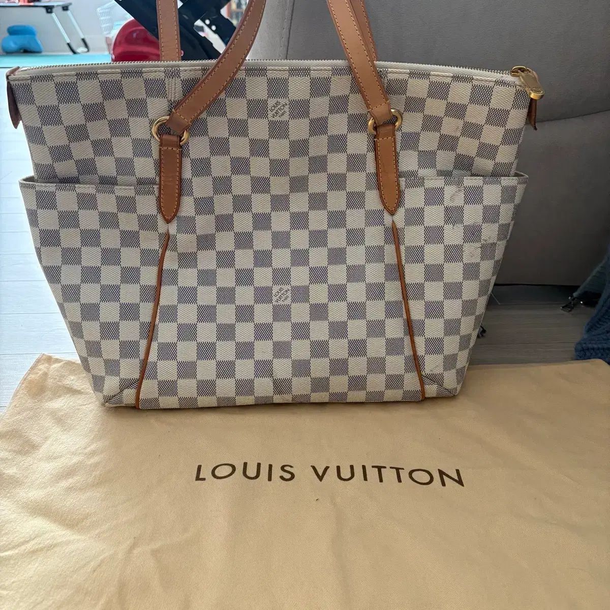 ルイヴィトン　アズール　ダミエ　トータリーMM ルイヴィトン ダミエ アズール トータリー MM トートバッグ ルイ