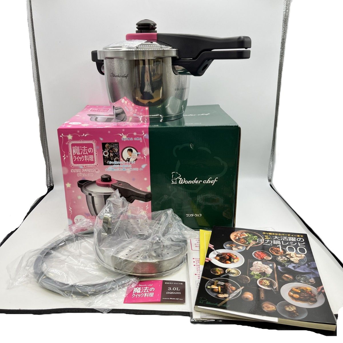 ワンダーシェフ 魔法のクイック料理 家庭用片手圧力鍋 ZQSA 30