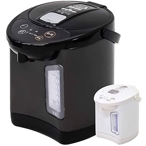 iimono 117 電気ポット 保温機能付き 2 L 3 5 片手給湯 3段階保温 小型 ポット ロックスイッチ マグネットプラグ フッ素コート加工 再沸騰 省エネ 保温 シンプル 湯沸かし 湯沸し器 ブラック aa 8035 cc