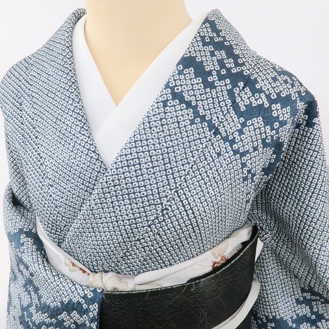 ✾まめ藤✾m512＊正絹 総絞り 松 ワイドサイズ 手縫い仕立て 訪問着