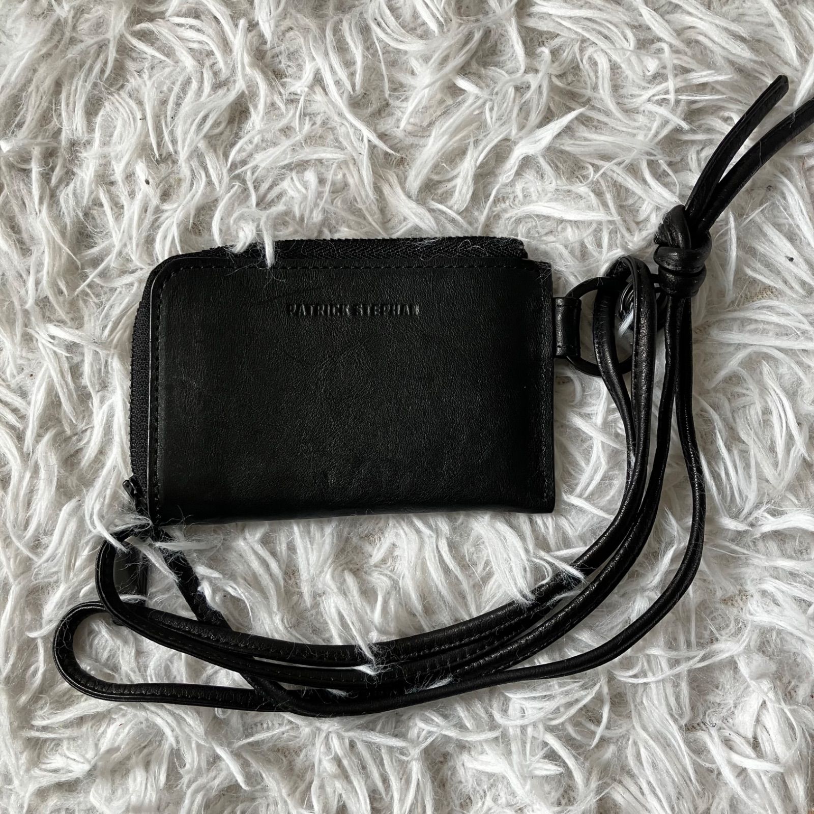 状態良 PATRICK STEPHAN パトリックステファン Leather wallet ＆ card case empty handed コンパクト 4488