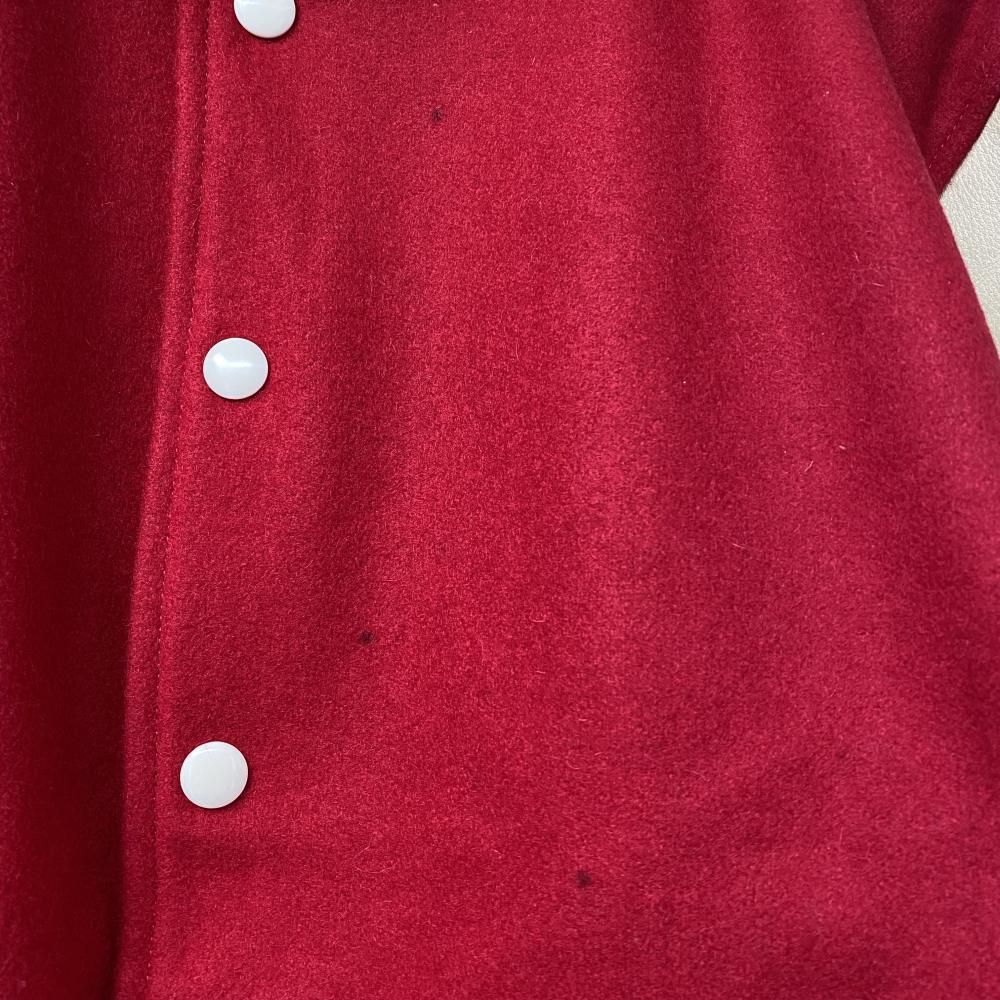 中古】VAN JACKET バックロゴメルトン スタジャン レッド/クリーム