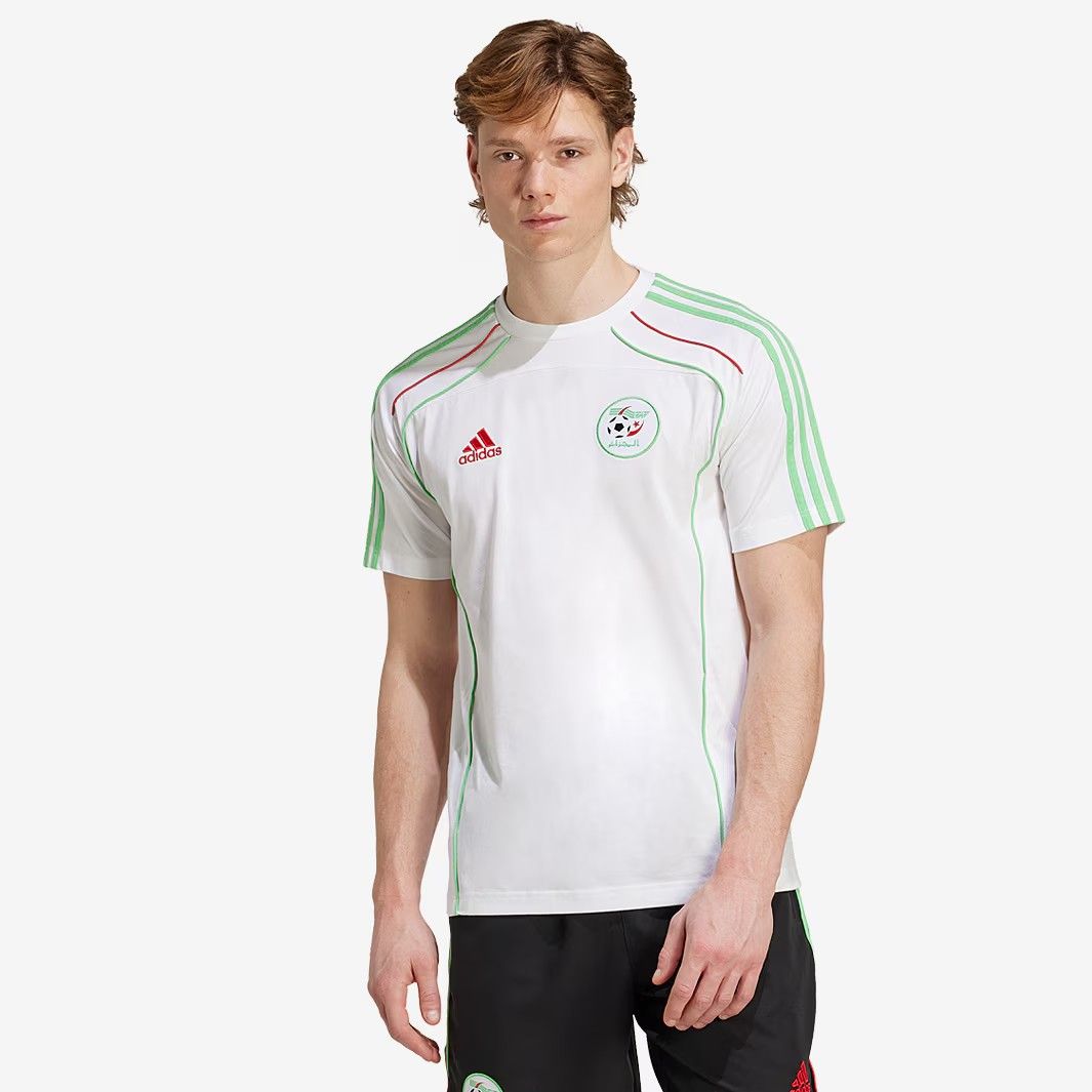 adidas サッカー アルジェリア代表 2025 Tシャツ 白 レトロ