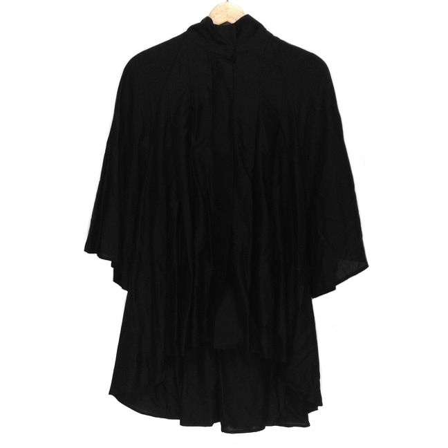 ADORE アドーア チュニック サイズ38 M レディース - 黒 長袖 シルク バックリボン