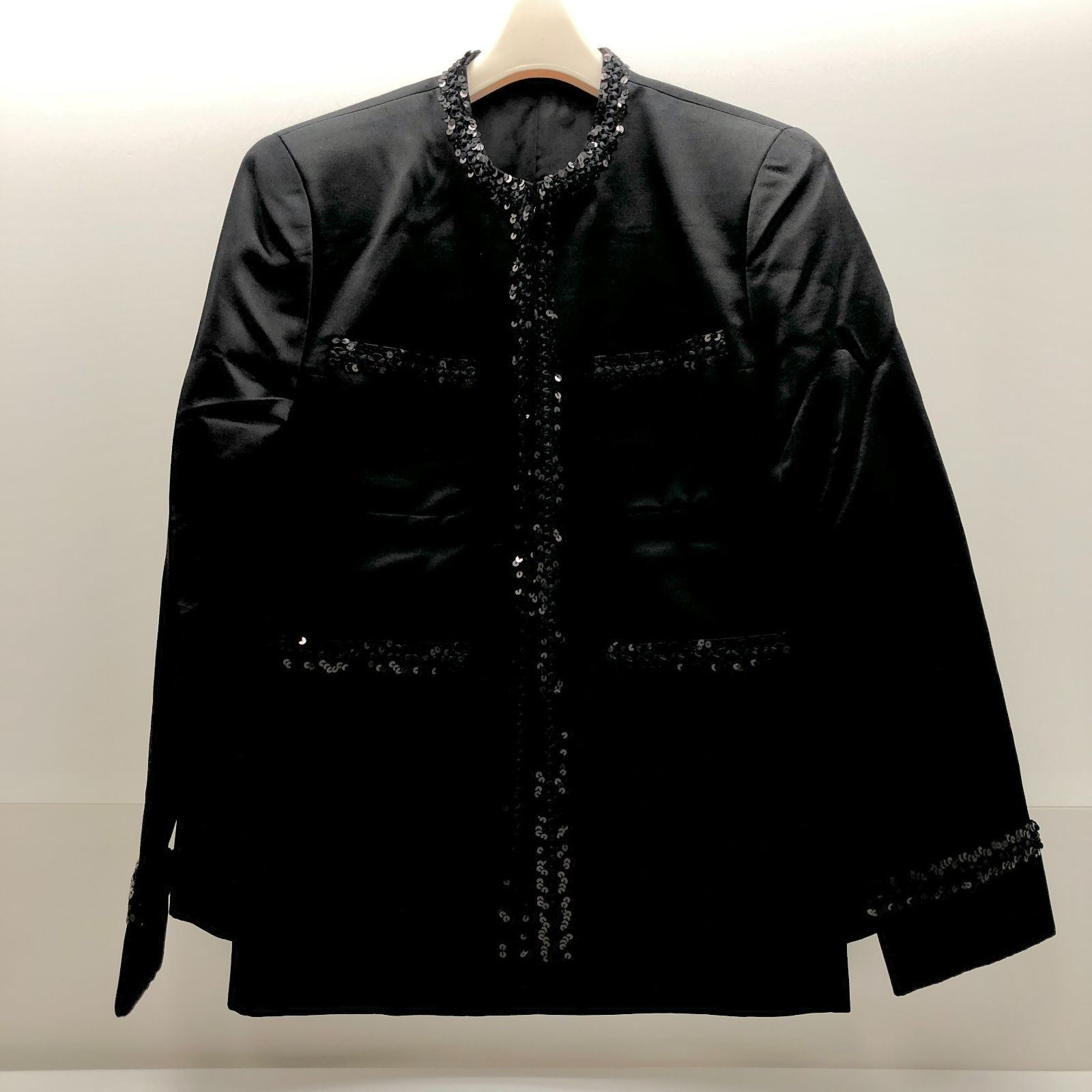 Courreges レディースセットアップ スカート ブラック スパンコール クレージュ SGSS 26-0048