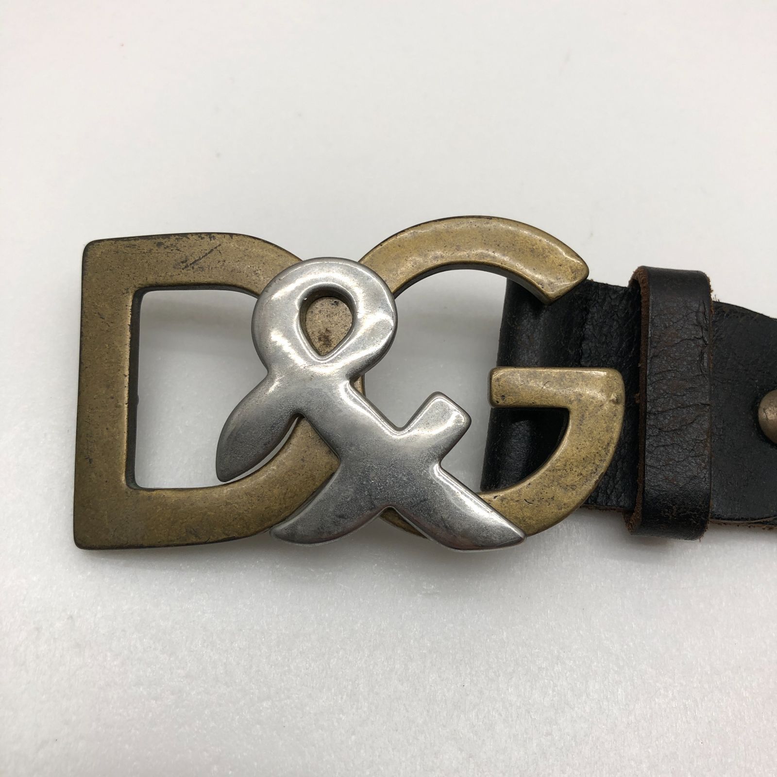 Dolce＆Gabbana レザー ベルト メンズ ブラック D＆G ドルチェアンドガッバーナ SGAW 26-0033