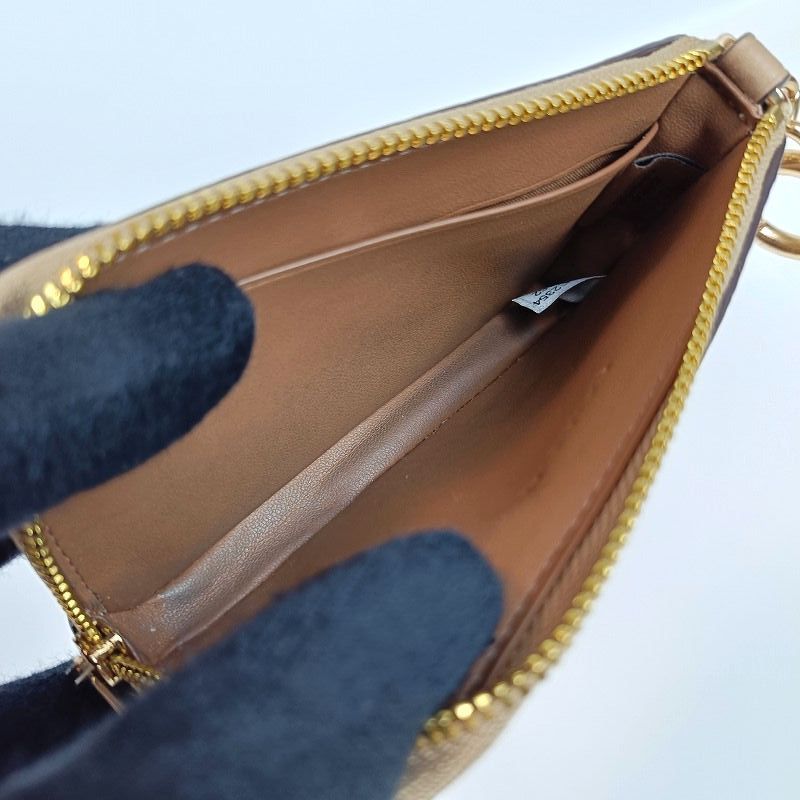  COACH コーチ カードケース コインケース キーリング レザー ベージュ系 小銭入れ L字ファスナー ジップ コインケース 小銭入れ 小物