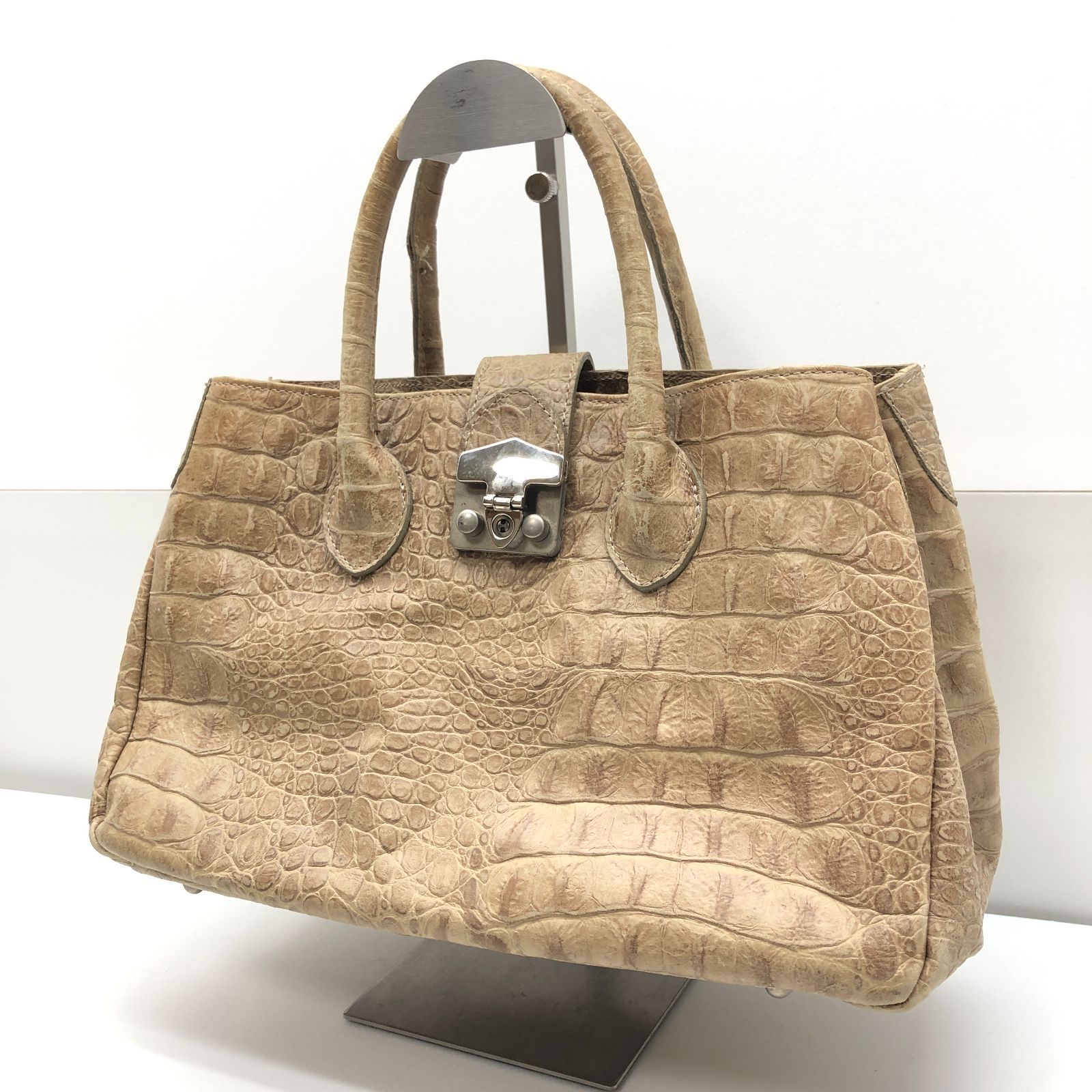 fxa FERRIRA レザーハンドバッグ 本革 ベージュ エフバイエーフェリーラ SGSS 26-0041