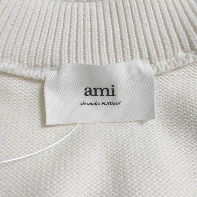 AMIalexandremattiussi アミアレクサンドルマテュッシ 長袖セーター サイズS レディース - アイボリー×レッド クルーネック ハート 長袖 ニット セーター
