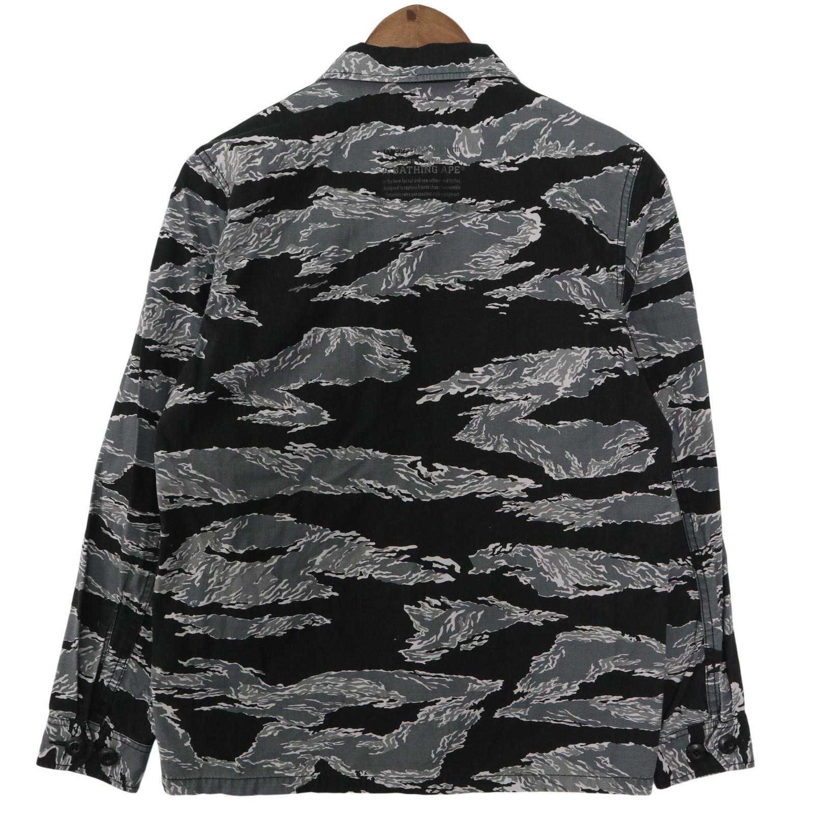 A BATHING APE/ア ベイシング エイプ TIGER CAMO MILITARY SHIRT
