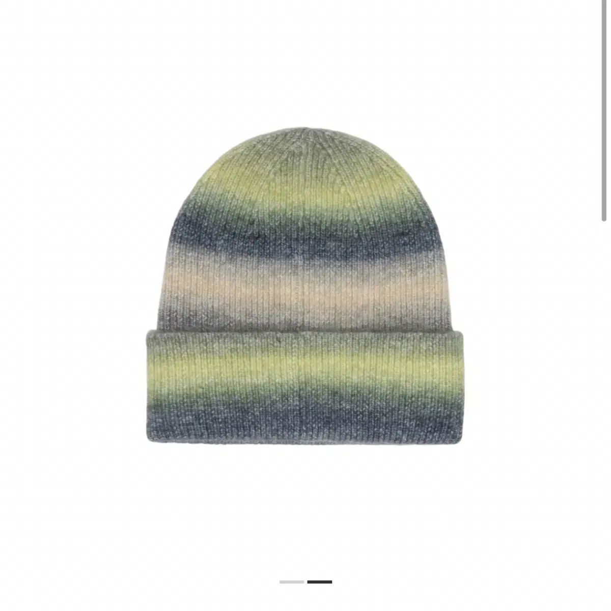 STUSSY カフ ビーニー ストライプ ライム MULTI