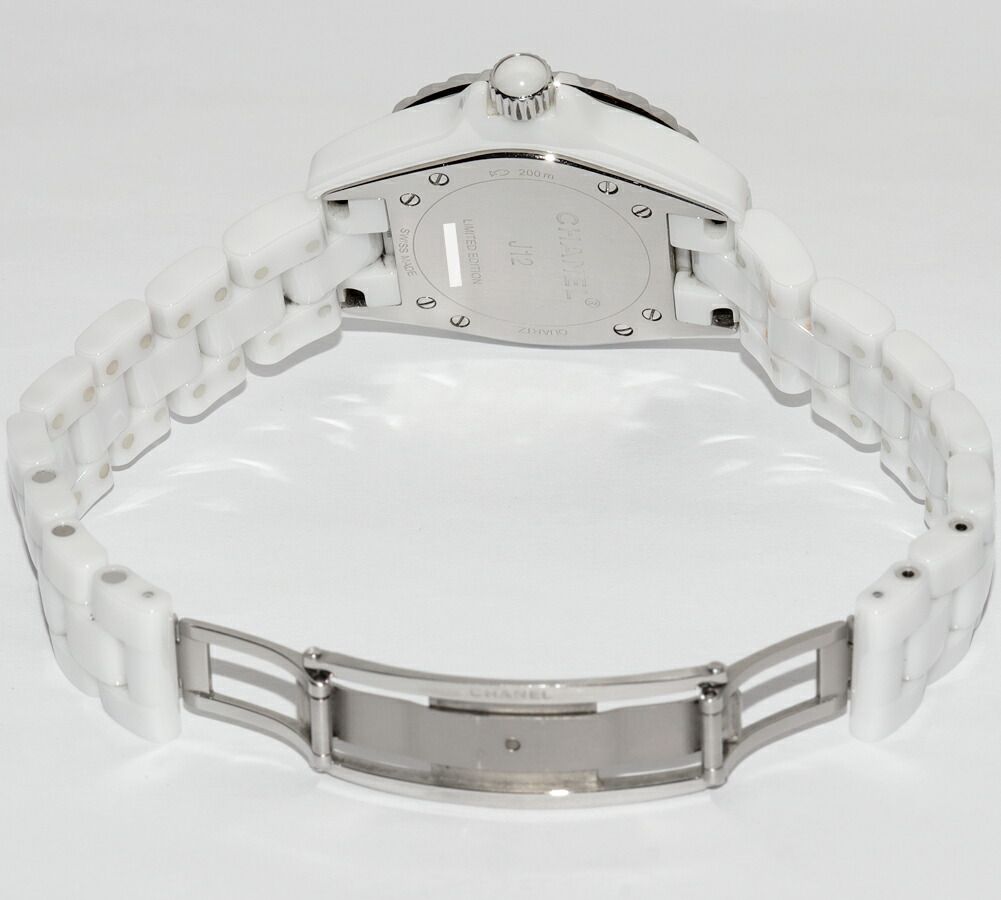 シャネル J 12 ソフトブルー 33ミリ 世界1200本 H 4340 レディース