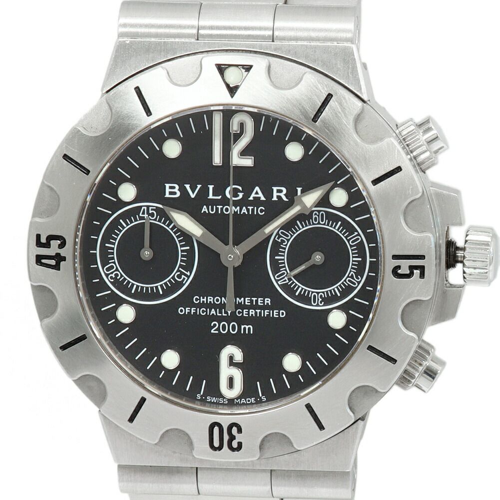 ブルガリ ディアゴノ スクーバ クロノ SCB 38 S メンズ