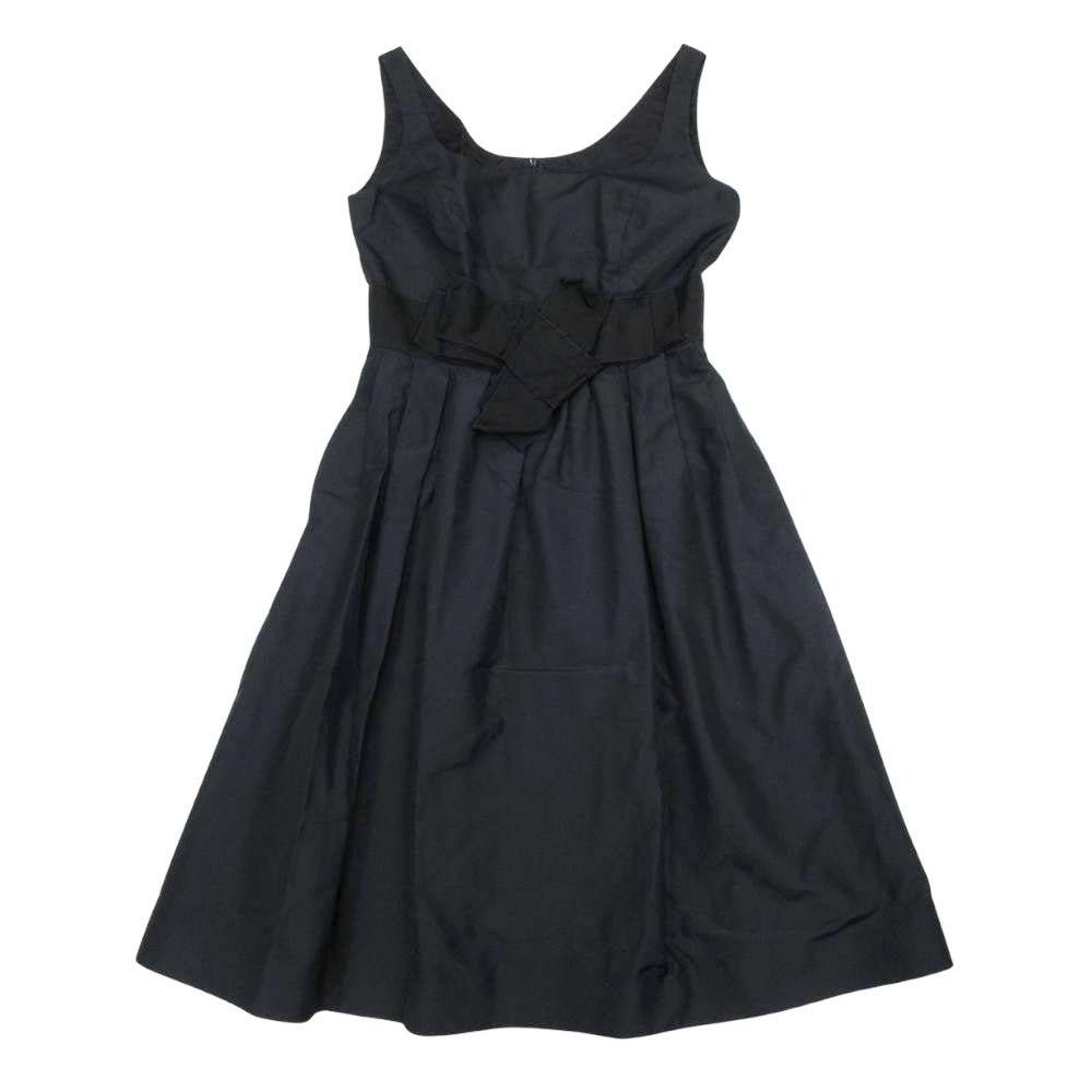 美品　フォクシー　ドレス　フォーマル　ノースリーブワンピース　ブラック　38 美品 FOXEY フォクシー シルク ノースリーブ ワンピース ドレス