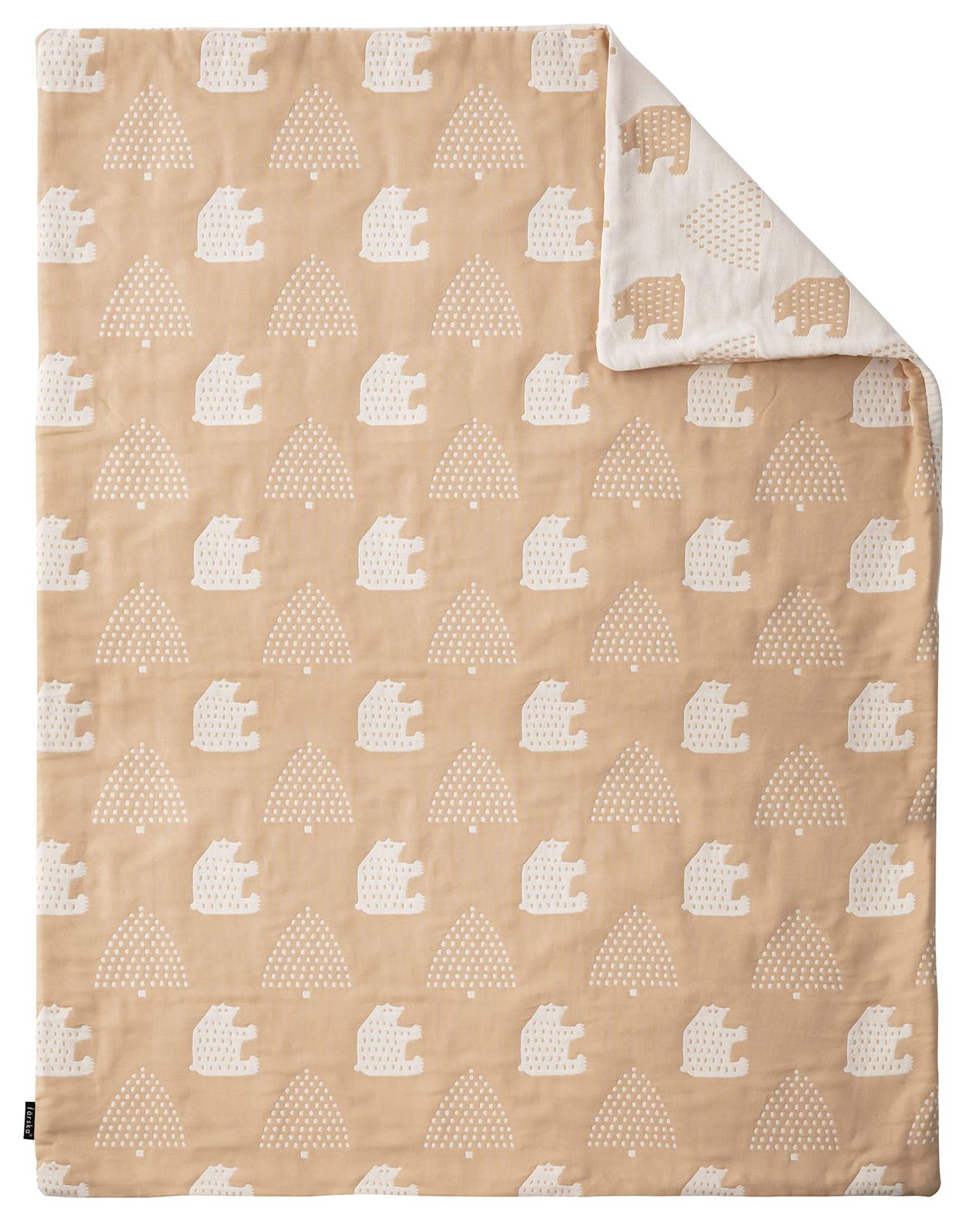 farska ファルスカ 3重ガーゼ 2 way 掛けふとんカバーL モリノクマ_ティーブラウン LINE 746244