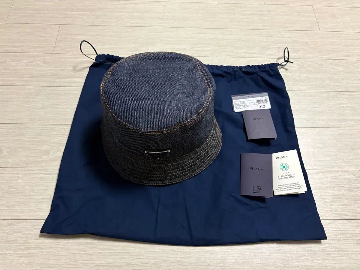 プラダ セルビッジ デニム バケットハット XL