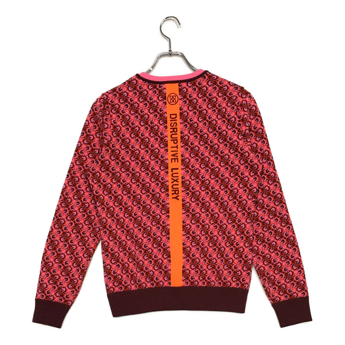 レディース ジーフォア G/FORE セーター 38(M) ピンク×エンジ色 クルー