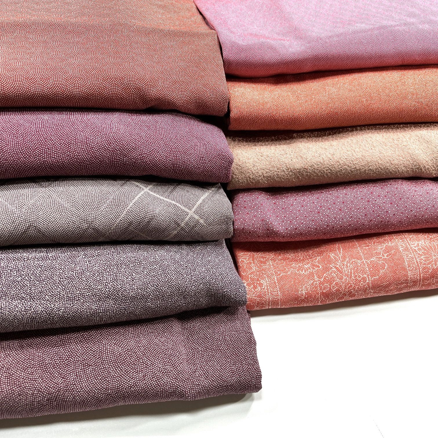 江戸小紋 10枚 正絹 着物まとめ売り 同梱購入歓迎 リメイク用 着付け