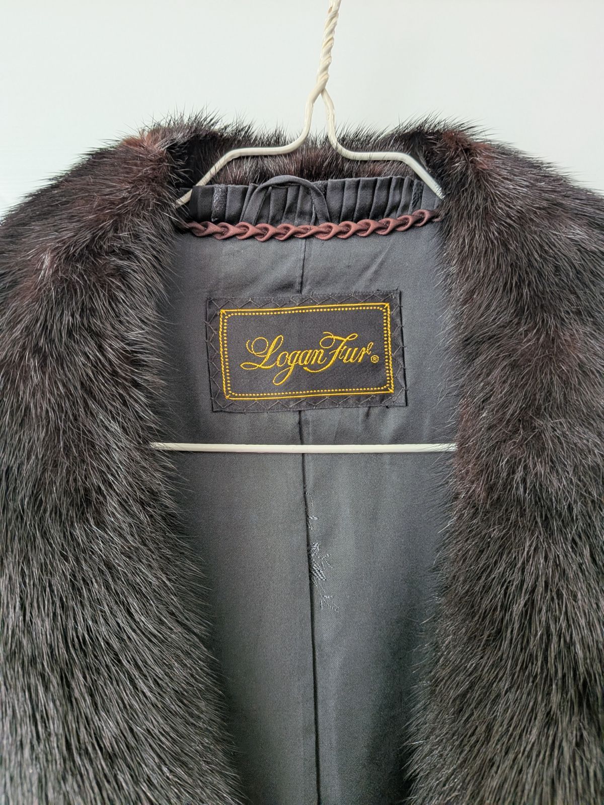 美品】SAGA MINK リアルファーコート 丈55㎝ ブラウン サガミンク 毛皮