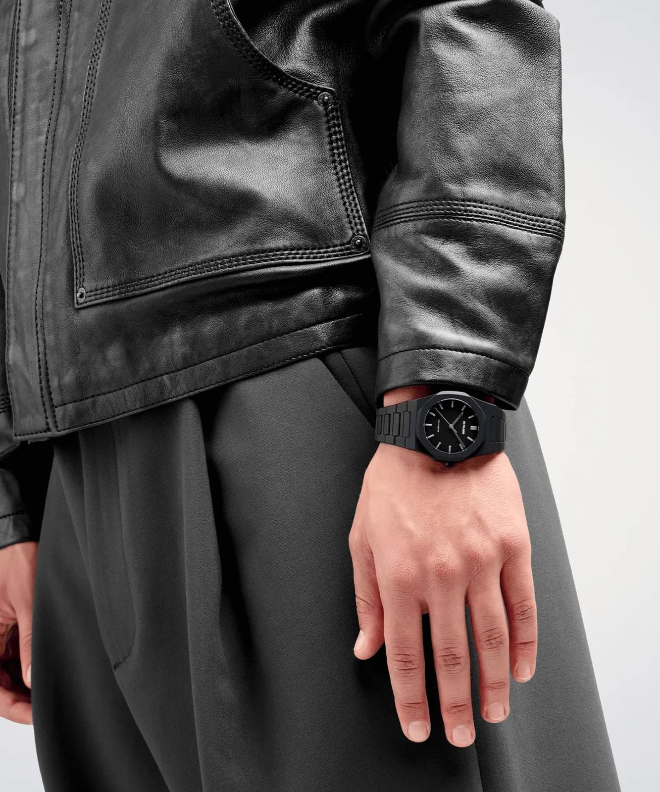  D 1ミラノ 時計 腕時計 メンズ PCBJ 11 ポリカーボン クラウドバースト 40 5 ㎜ ブラック ブラックシルバー アンクレット アクセサリー