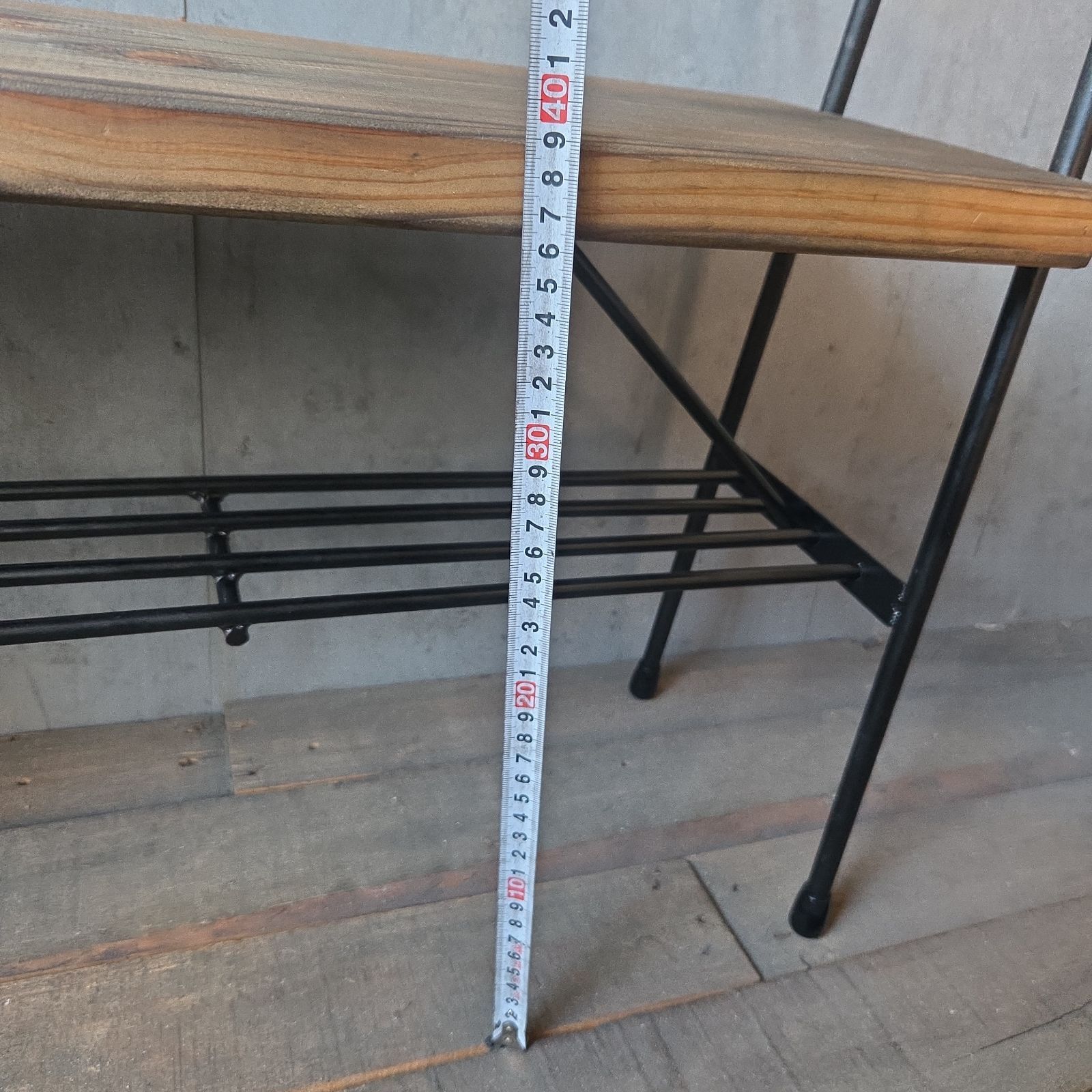 ベンチ アイアンラック シューズラック 什器 おしゃれ シンプル 無骨