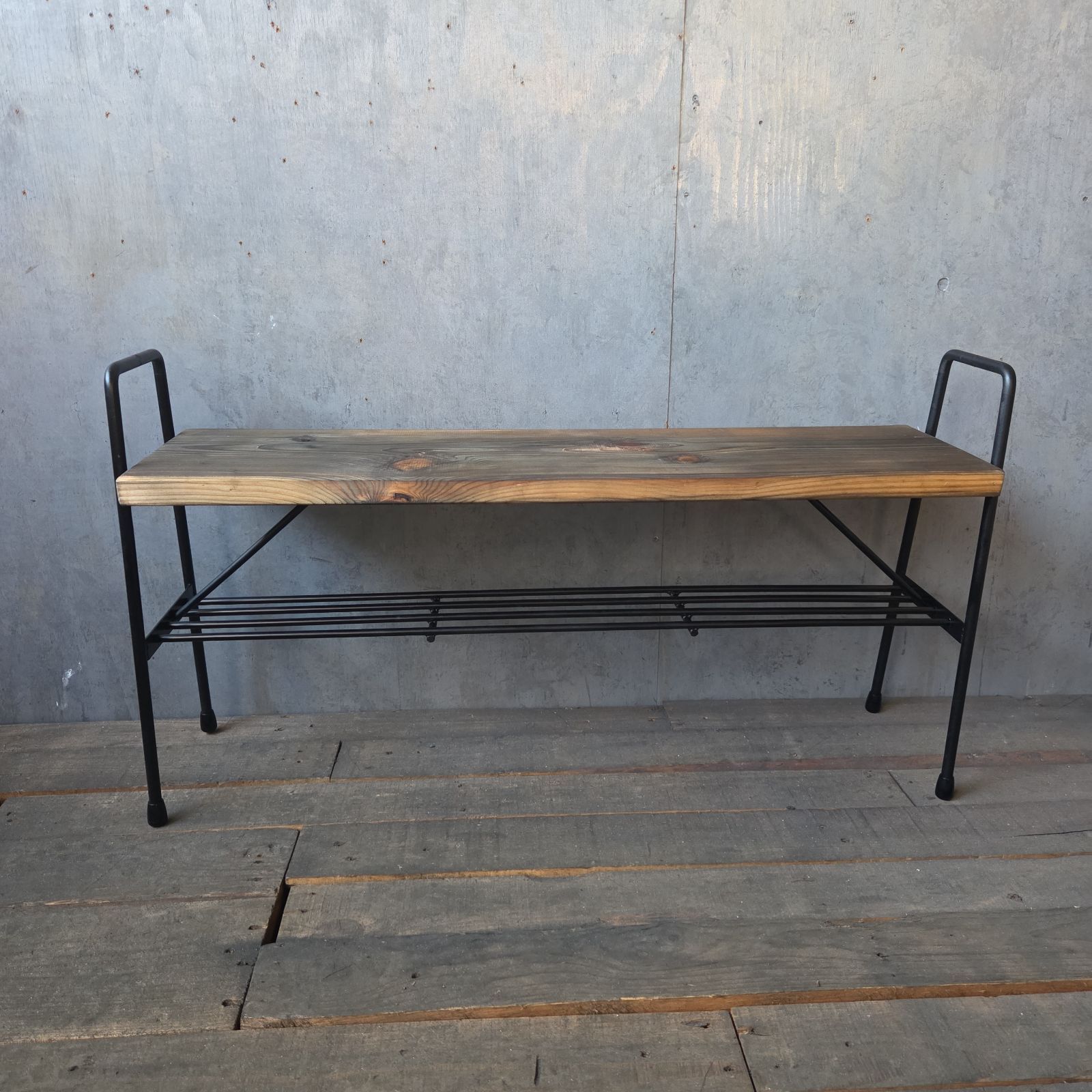 ベンチ アイアンラック シューズラック 什器 おしゃれ シンプル 無骨