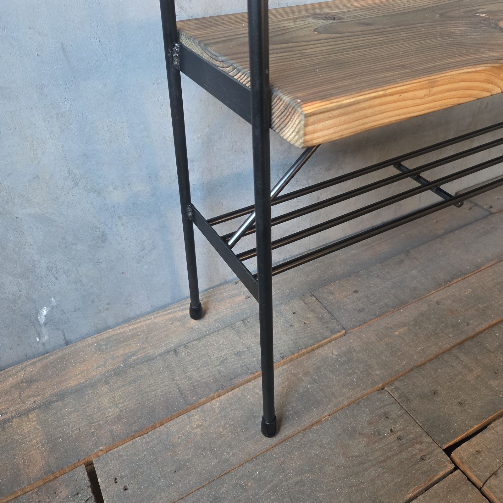 ベンチ アイアンラック シューズラック 什器 おしゃれ シンプル 無骨