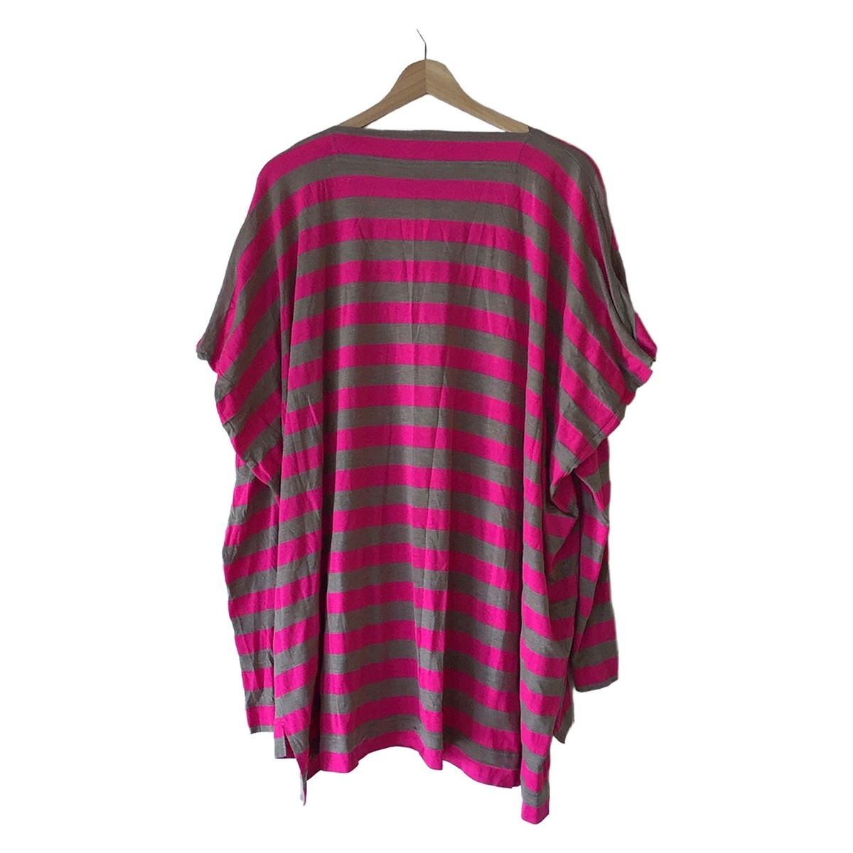 ヴィヴィアンウエストウッドアングロマニア チュニック サイズ38 M レディース - グレーベージュ×ピンク 長袖 ボーダー