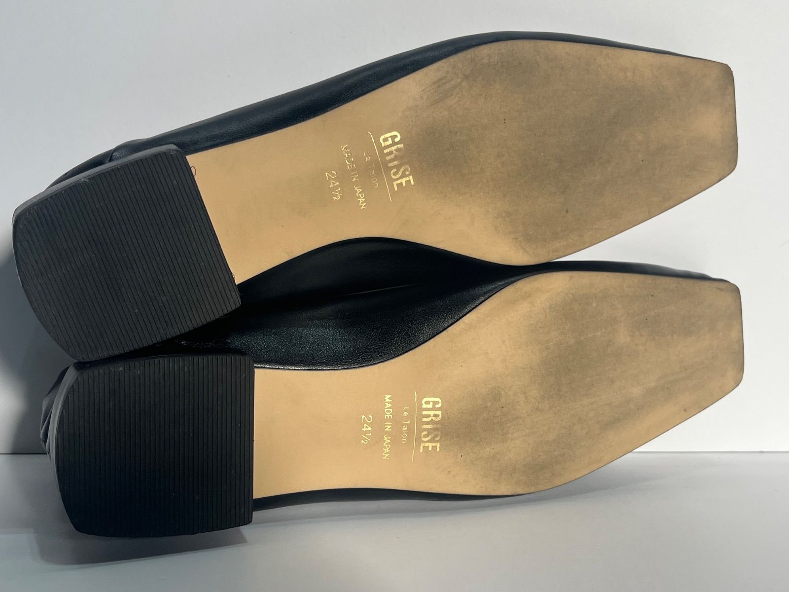 極美品 Le Talon GRISE（ル タロン グリーズ）スクエアトゥ ブラック