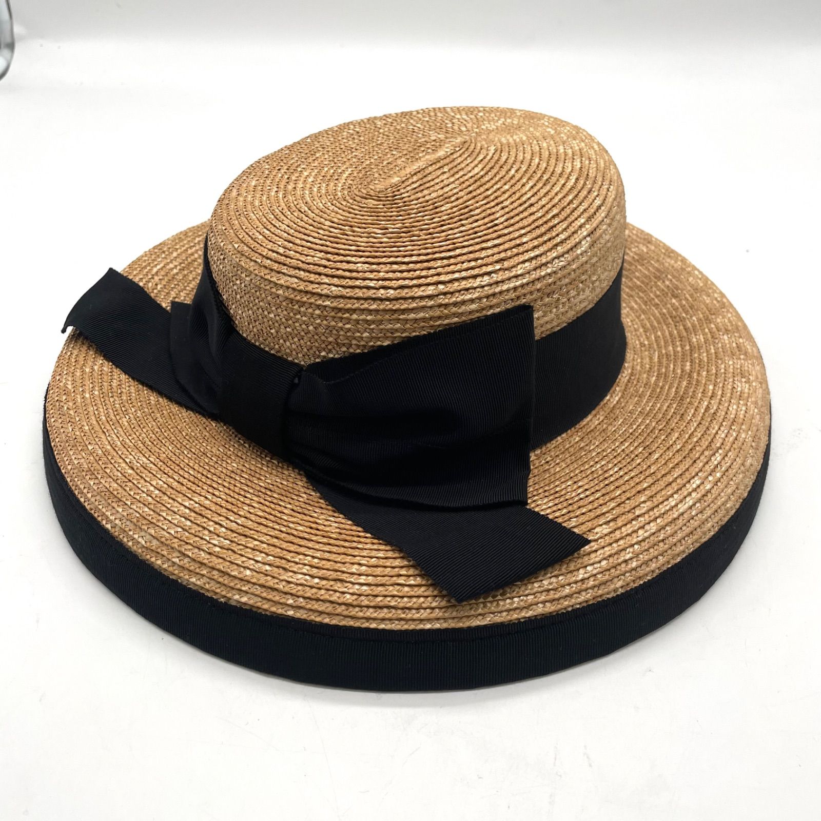 FOXEY BOUTIQUE ストローハット 麦わら帽子 グログランリボン FOXEY BOUTIQUE ストローハット 麦わら帽子 グログランリボン 麦わら