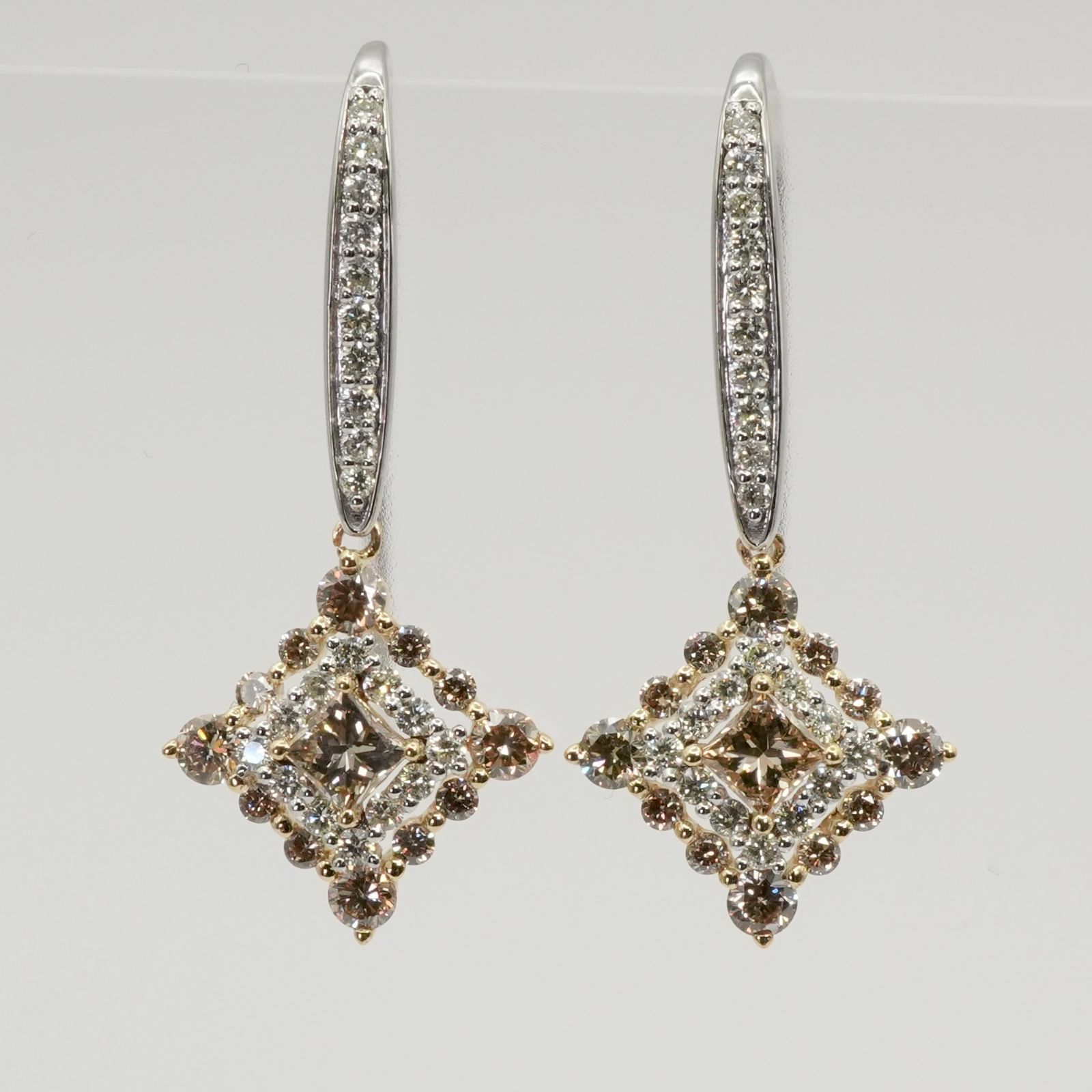 GSTV フック ピアス ダイヤ 1 30 ct プリンセスカット 25 1796