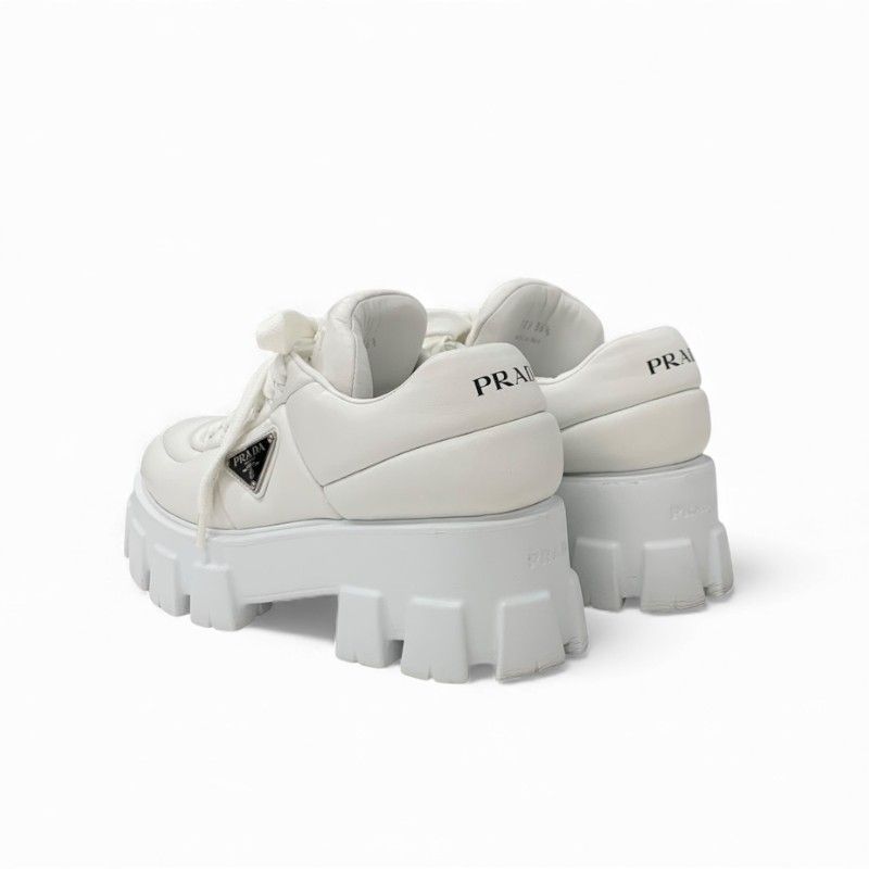 プラダ PRADA モノリス スニーカー 靴 シューズ ナッパレザー ホワイト