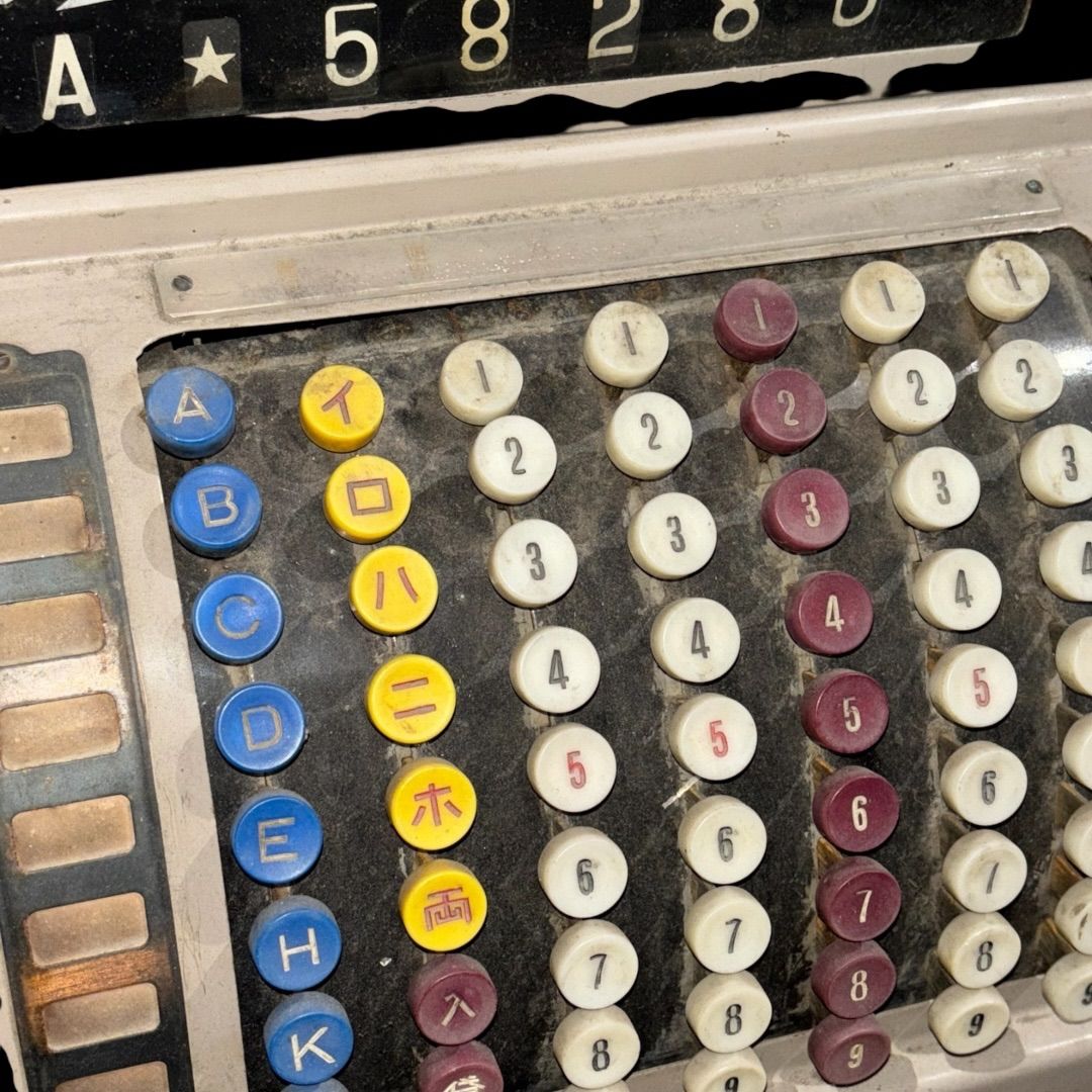 アンティーク 昭和レトロな 手動ハンドル式レジスター インテリア