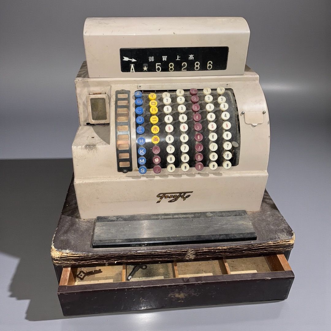 アンティーク　昭和レトロな 手動ハンドル式レジスター アンティーク 昭和レトロな 手動ハンドル式レジスター インテリア