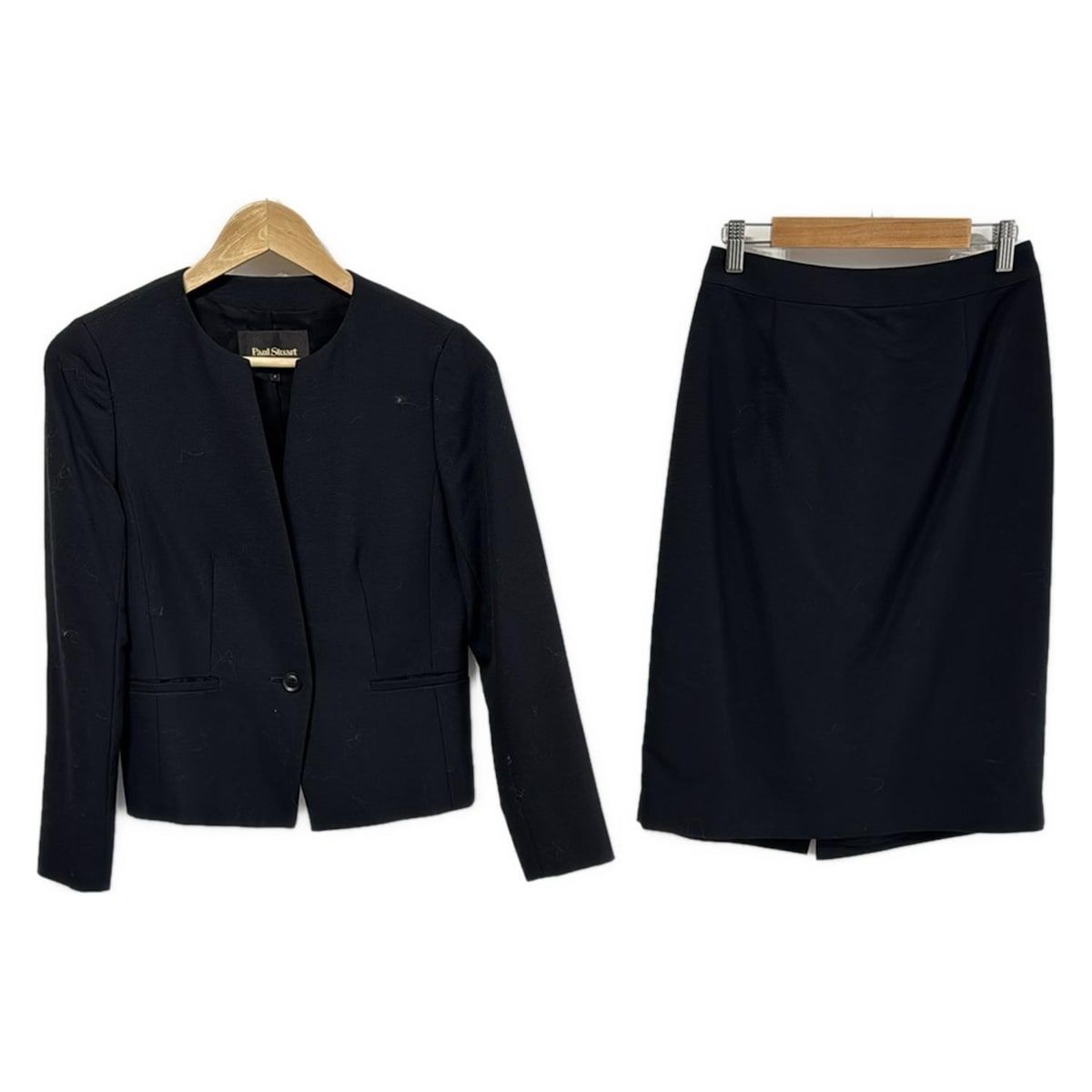 PaulStuart ポールスチュアート スカートスーツ レディース ダークネイビー