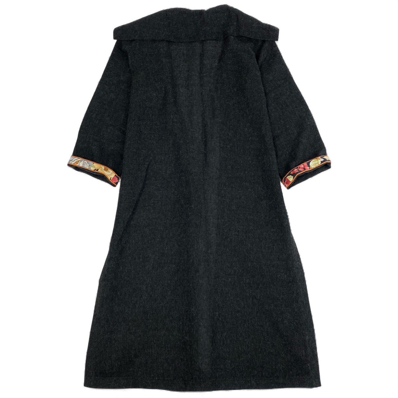 【美品】レオナール カーディガン 美品】レオナール カーディガン 花柄 トリム シルク混 金ボタン L