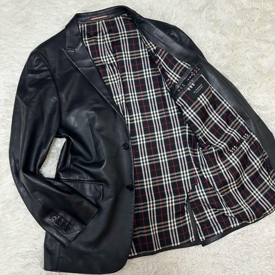 美品/L】BURBERRY BLACK LABEL バーバリー ブラックレーベル レザー