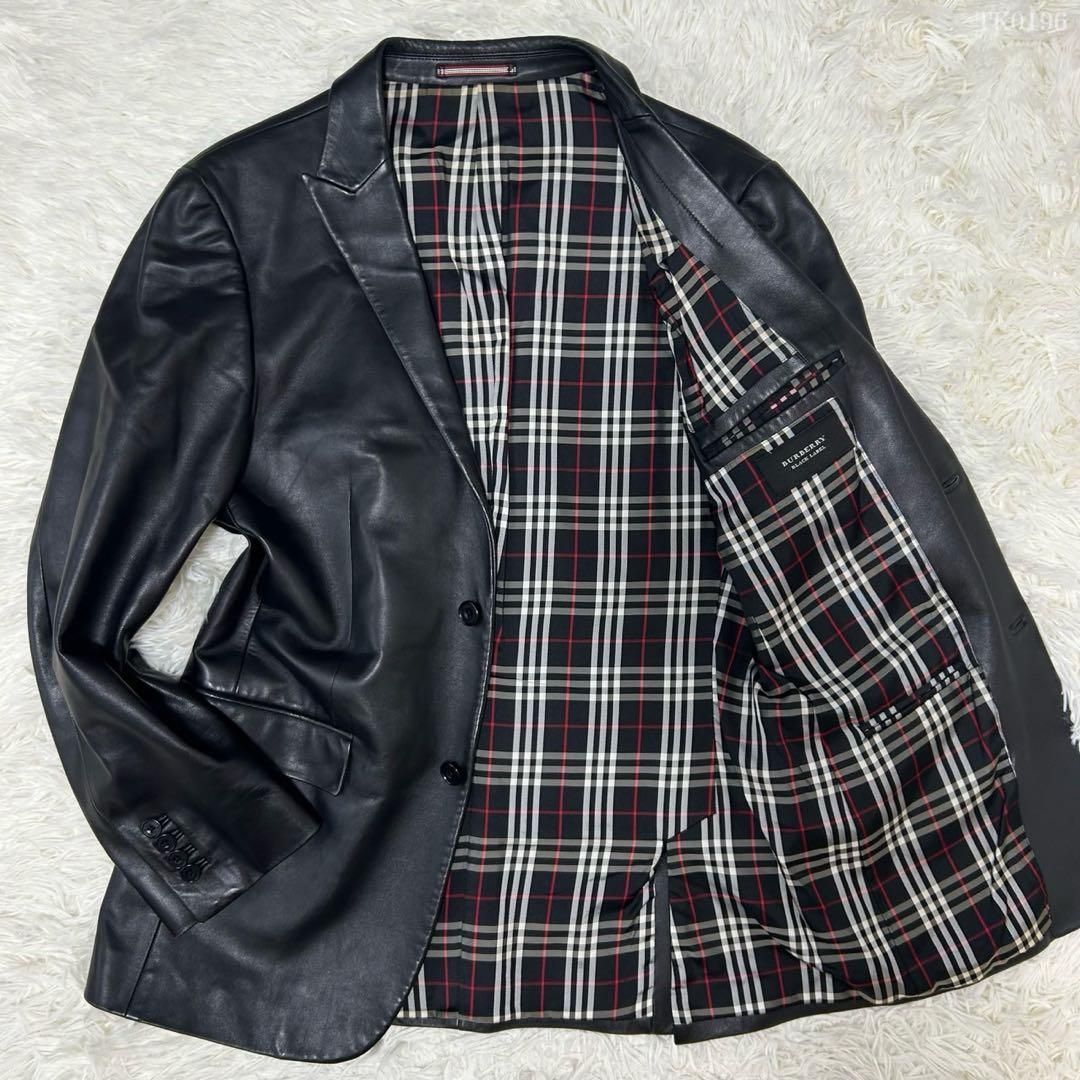 美品/L】BURBERRY BLACK LABEL バーバリー ブラックレーベル レザー