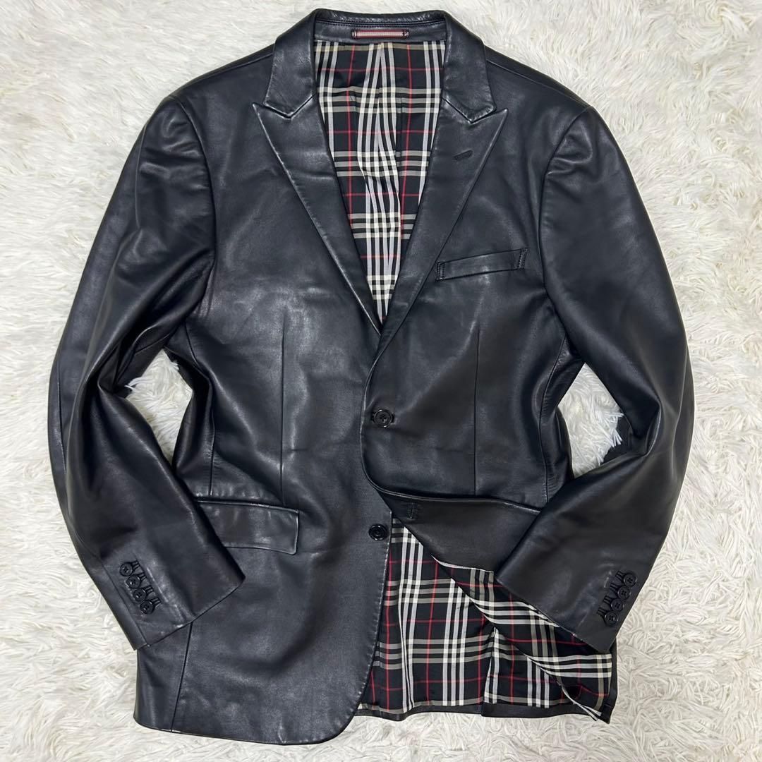 美品/L】BURBERRY BLACK LABEL バーバリー ブラックレーベル レザー