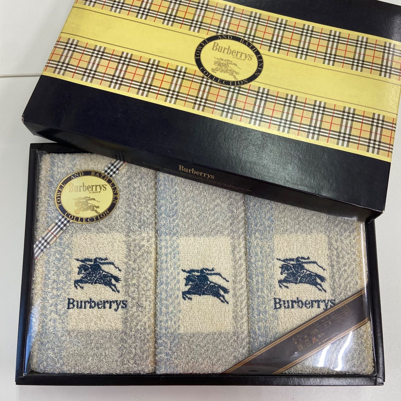 2種セット　バーバリー　Burberry フェイスタオル　ウォッシュタオル BURBERRY バーバリー タオルセット フェイスタオル ウォッシュタオル