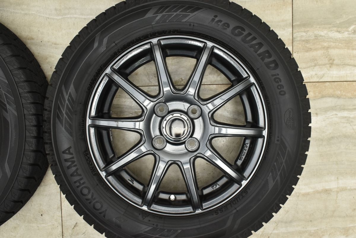  程度良好品 VATRRA 14 in 4 5 J 45 PCD 100 ヨコハマ アイスガード iG 60 165 70 R ソリオ アクア マーチ パッソ ヴィッツ スイフト 14インチ タイヤ ホイールセット