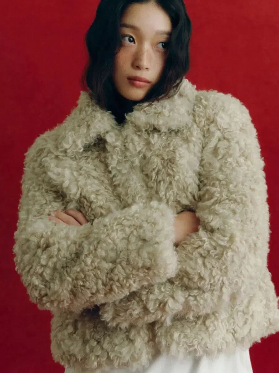 FYEO FOR YOUR EYES ONLY - リコ カリー ファー ジャケット ソフト ベージュ