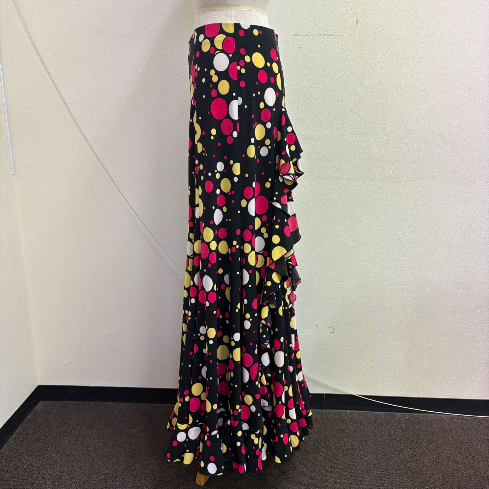 ソニアジョーンズ】フラメンコ衣装 スカート ファルダ ブラック ピンク