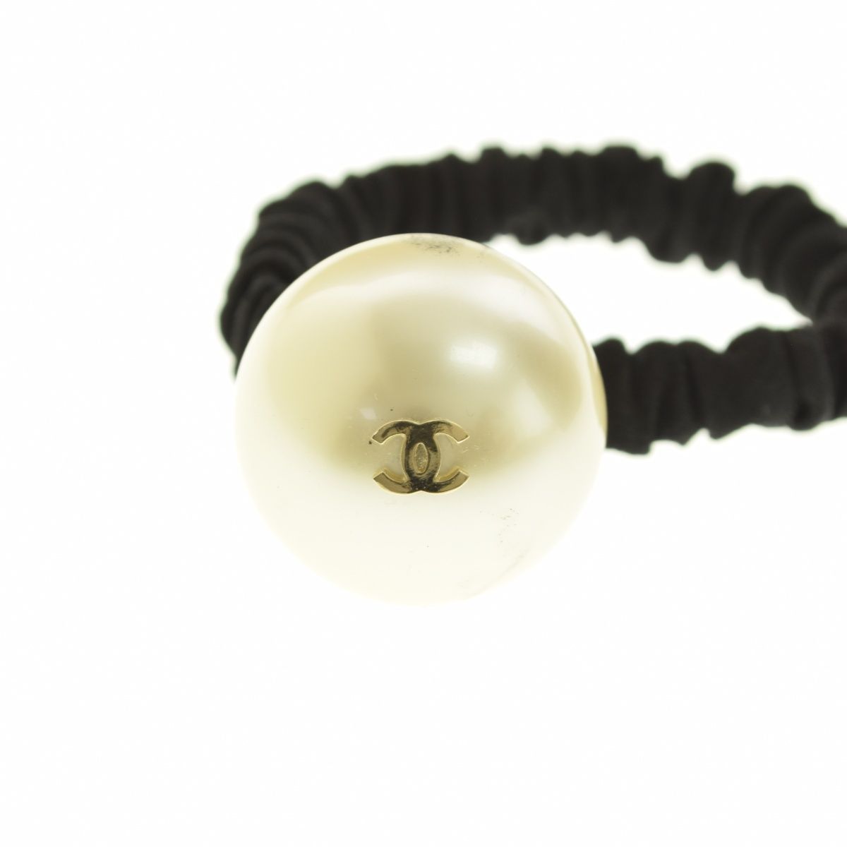 CHANEL】F16V ビッグパール ココマーク ヘアゴム シュシュヘア
