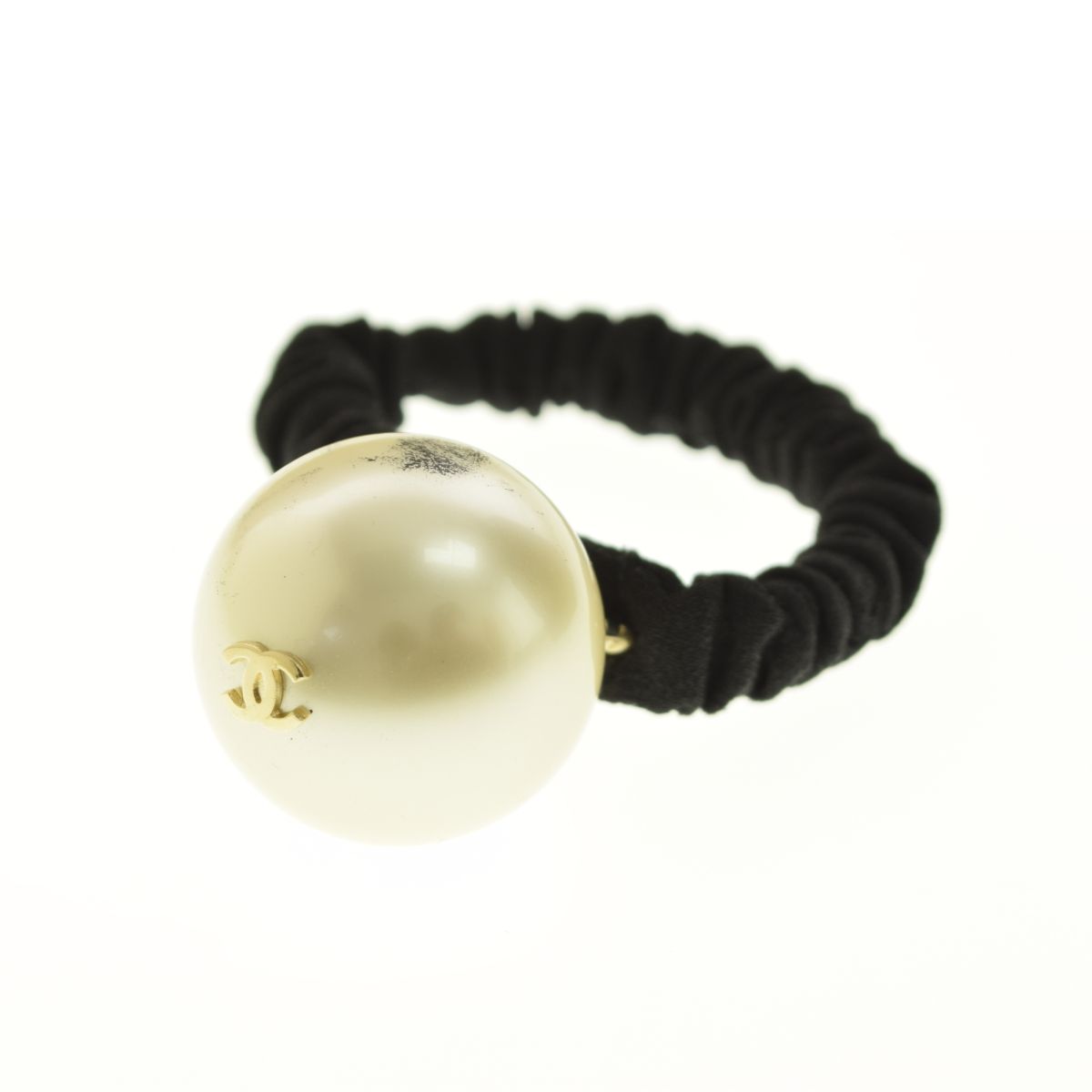 CHANEL】F16V ビッグパール ココマーク ヘアゴム シュシュヘア