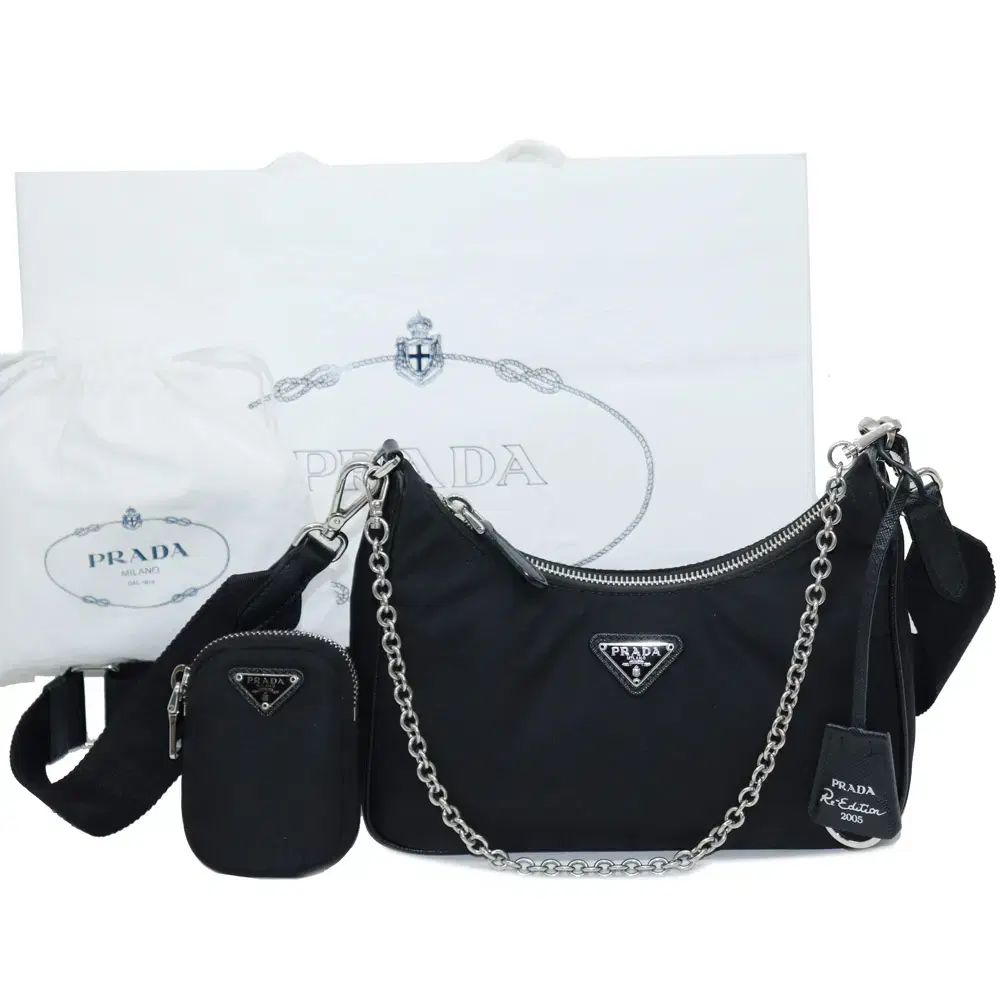 ジーン 100点満点中97点 PRADA 1 BH 204 テスート ナイロン ショルダーバッグ