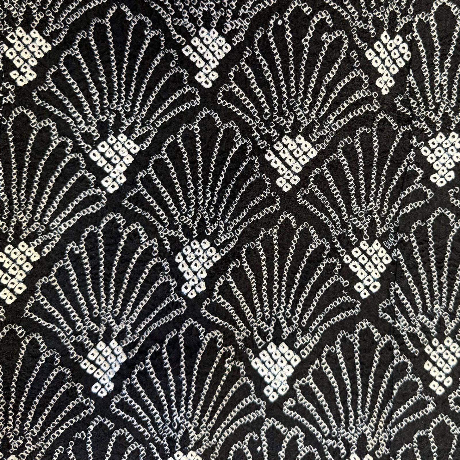  小紋 袷 小紋着物 絞り 総絞り 黒 リサイクル着物 k 864 小紋 着物