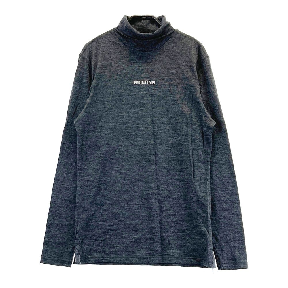 サイズ M GOLF ブリーフィング ハイネック長袖Tシャツ グレー系 ゴルフウェア メンズ ストスト