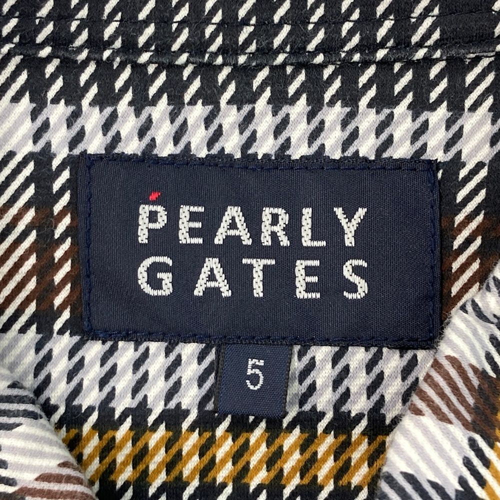 サイズ：5 PEARLY GATES パーリーゲイツ 長袖ポロシャツ チェック柄